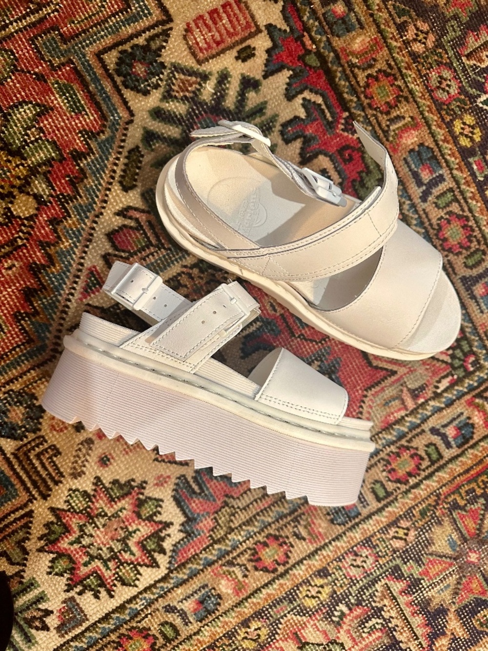Dr. Martens Voss Mono Platform Sandals - White - US 7